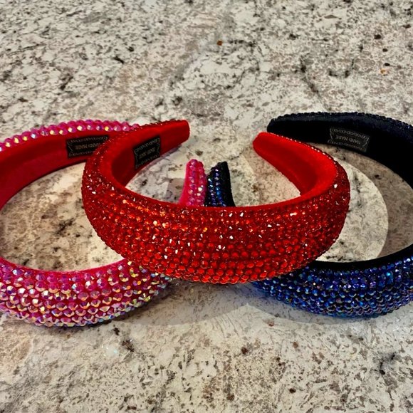 Bundle of 3 Headbands - Handmade with Rhinestones - Picture 1 of 7